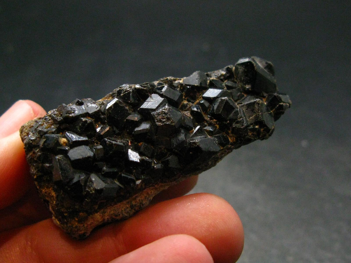 Black Melanite Andradite Garnet Cluster From Mali - 2.1" - 38.90 Grams