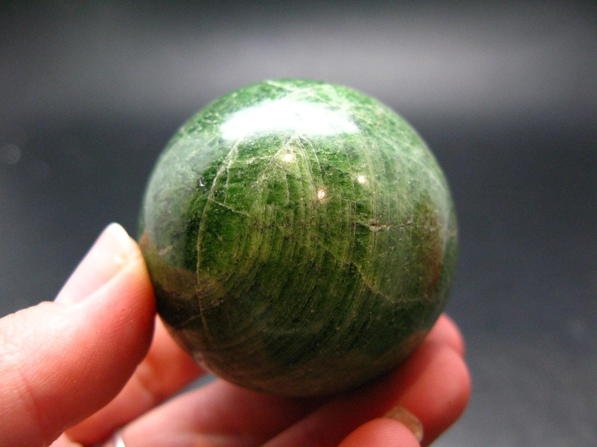 Gem Chrome Diopside Ball Sphere From Russia - 1.8"- 164.44 Grams