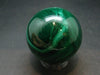 Amazing Rich Vivid Vibrant Green Malachite Sphere Ball From Congo - 2.1"