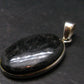Very Rare Sterling Silver Nuumite Nuummite Pendant From Greenland - 1.4" - 9.3 Grams