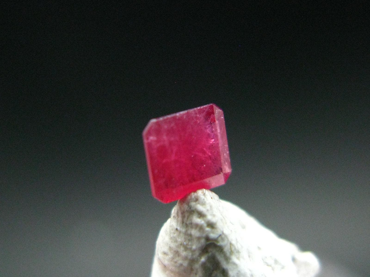 Beautiful Rare Gem Bixbite Red Beryl Emerald Cut Stone From Utah USA - 0.14 Carats - 3.4x3.1mm