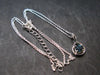 London Blue Topaz Sterling Silver Pendant with CZ From Brazil With Chain - 16" - 2.62 Grams