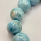 Larimar Beaded Bracelet Blue Gemstone Natural Jewelry Ocean Stone Gift