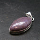 Purple Jade Silver Plated Pendant From Turkey - 1.5" - 6.58 Grams