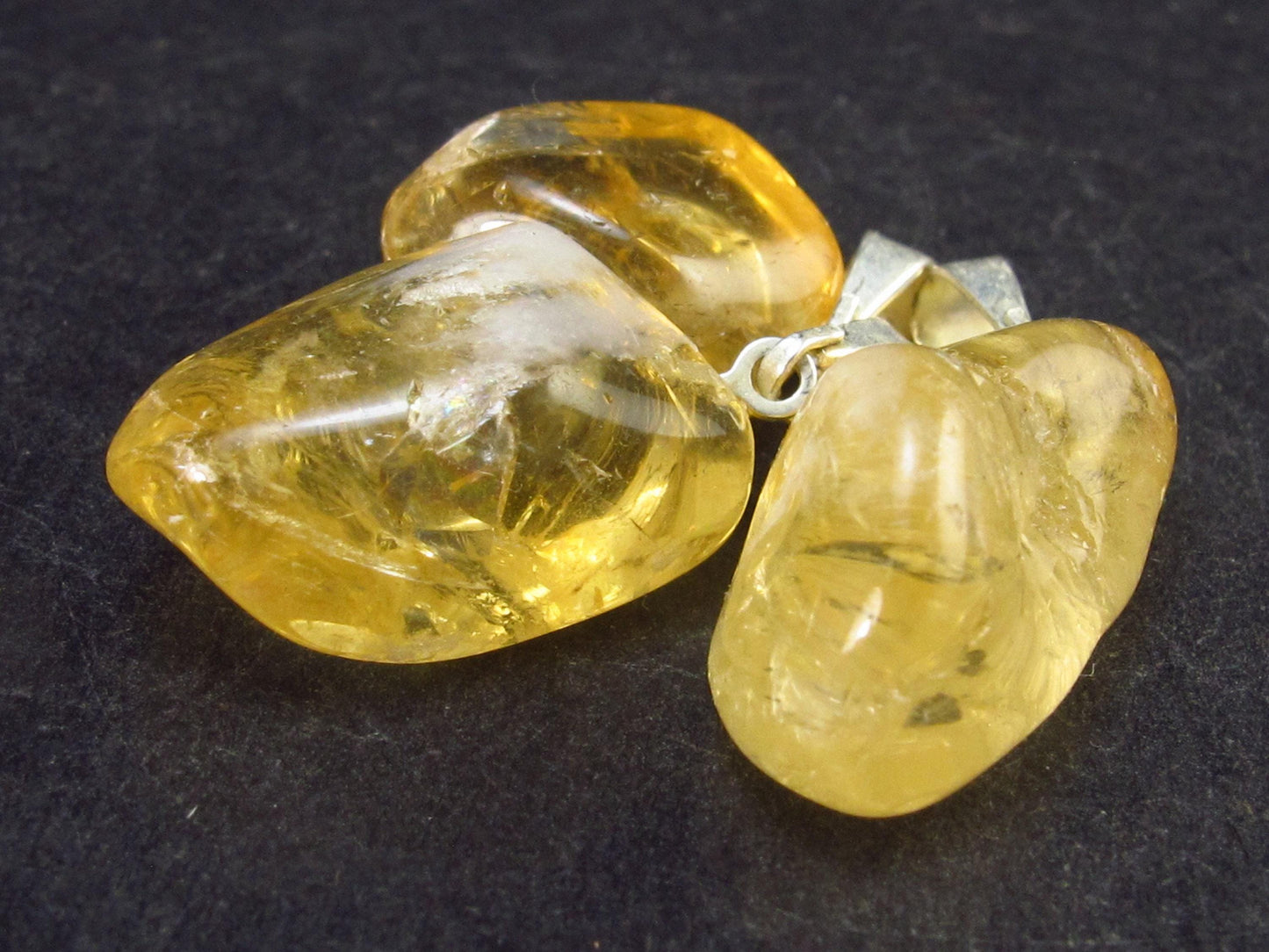 Set of 3 Natural Citrine Pendant From Brazil