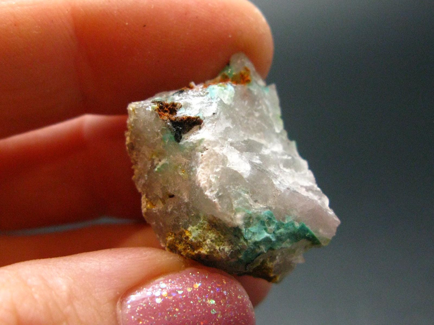 Rare Ajoite in Quartz Crystal from South Africa - 1.0" - 6.56 Grams