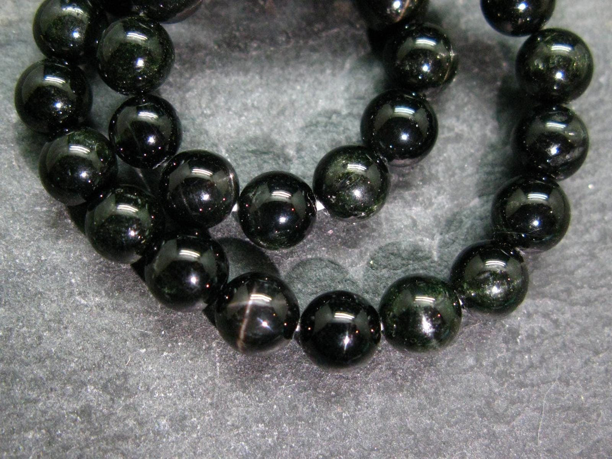 Star Diopside Genuine Bracelet ~ 7 Inches ~ 6mm Round Beads