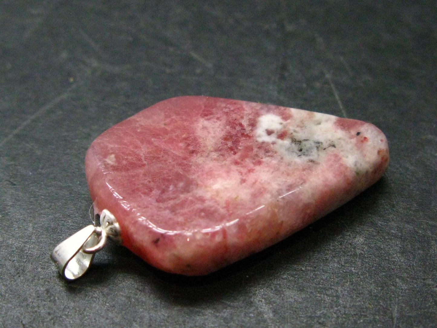 Pink Petalite Silver Pendant from Canada - 1.4" - 5.84 Grams