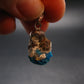 Cavansite Crystal Pendant In Sterling Silver From India - 1.2"