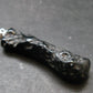 Tibetan Black Tektite Silver Pendant From Tibet - 2.2" - 9.47 Grams