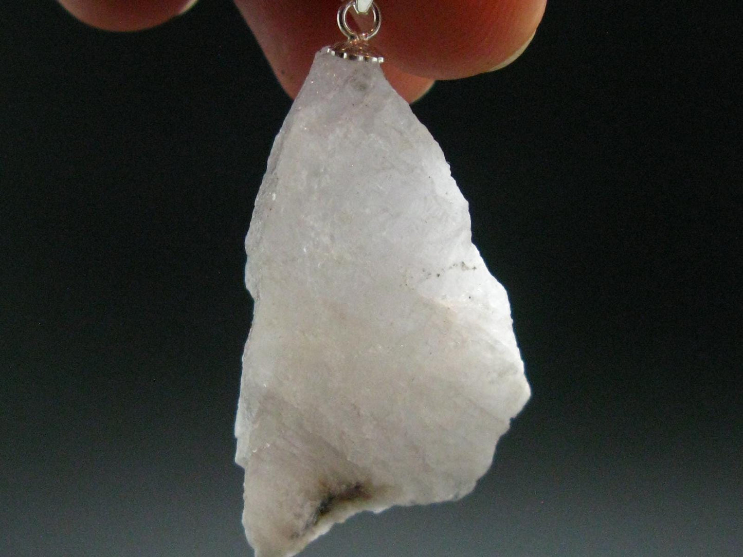 Lilac Lepidolite Mica Crystal Pendant From Brazil - 1.6"