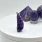 Charoite Sterling Silver Pendant – Curved Teardrop - 5.02 Grams