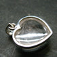 Nice Danburite Crystal Silver Heart Pendant from Mexico - 1.1" - 5.44 Grams