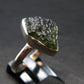 Moldavite Tektite Silver Ring from Czech Republic - 11 Size - 3.23 Grams