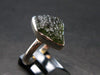 Moldavite Tektite Silver Ring from Czech Republic - 11 Size - 3.23 Grams