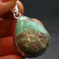 Rare Variscite Silver Plated Pendant from Utah - 1.4" - 6.79 Grams