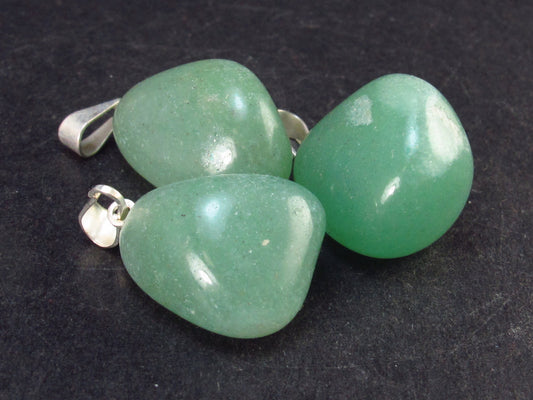 Set of 3 Natural Green Aventurine Pendant From Brazil
