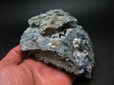 Benitoite and Neptunite on Natrolite Cluster From California - 5.3"