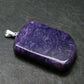 Rare High-Quality Charoite Pendant In SS From Russia - 1.5" - 9.15 Grams