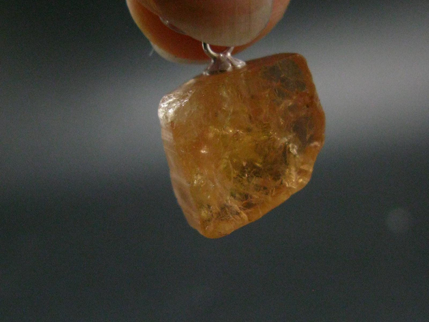 Imperial Topaz Crystal Pendant From Brazil - 0.8" - 4.07 Grams