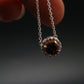 Red Garnet Almandine Gem Silver Pendant with Chain From India - 18" - 1.90 Grams