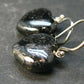 Very Rare Sterling Silver Nuumite Nuummite Earrings From Greenland