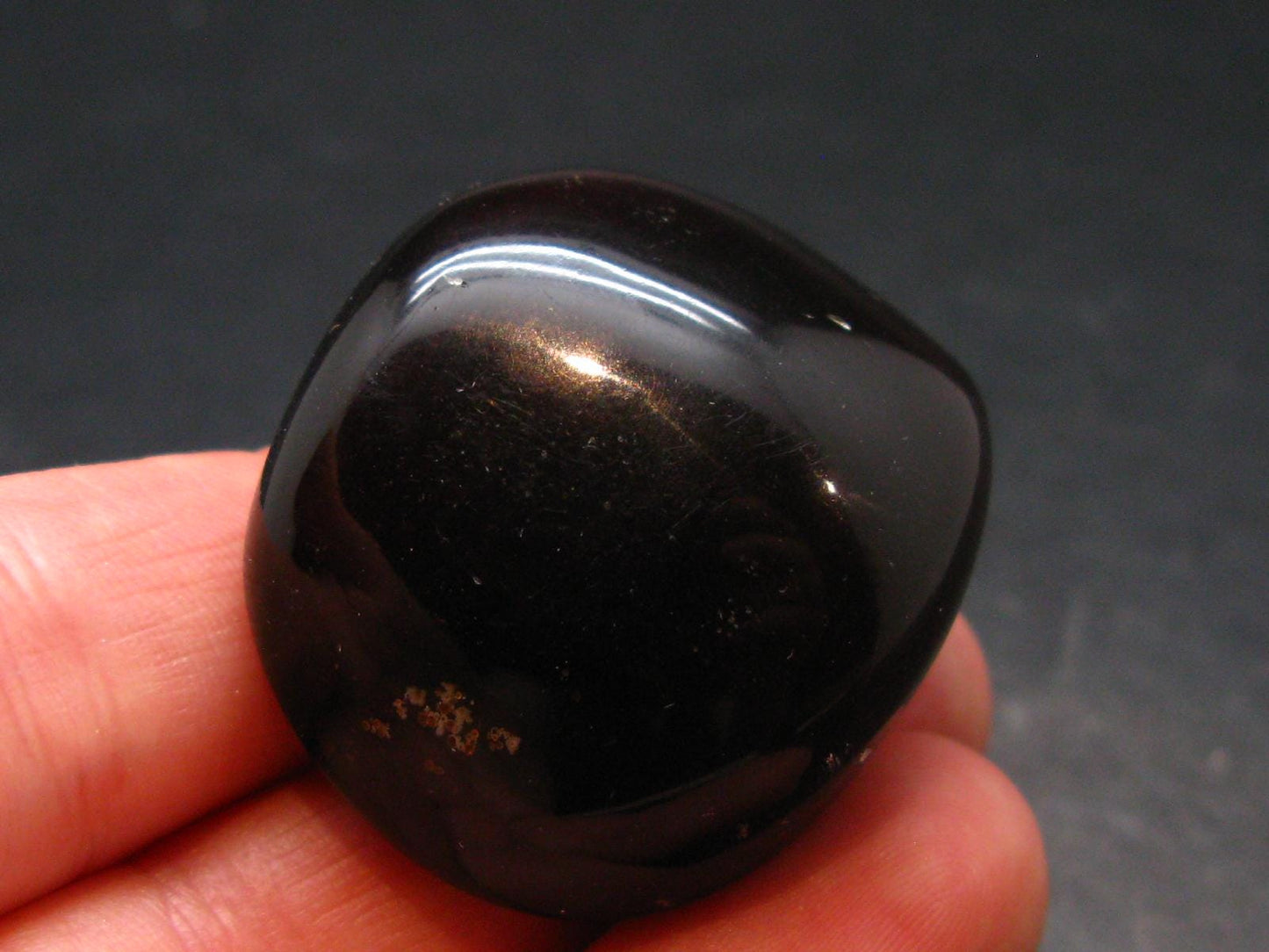 Rare Large Blue Amber Tumbled Piece Fluorescent From Indonesia - 1.3" - 11.85 Grams