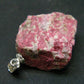 Rare Raw Deep Pink Thulite Silver Pendant From Norway - 1.2" - 5.14 Grams