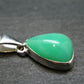 Rich Green Chrysoprase Silver Pendant From Australia - 1.1" - 3.26 Grams