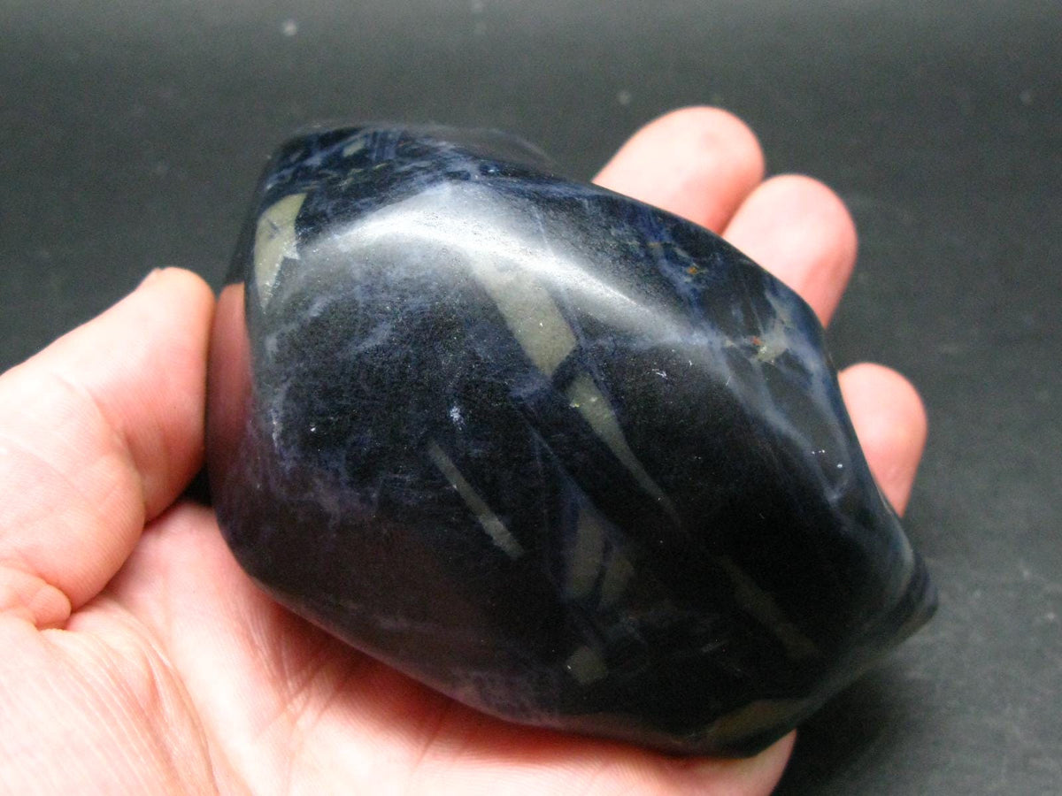 Blue Sapphire Corundum Polished Stone From Guinea - 3.9" - 521 Grams