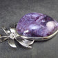 Rare High-Quality Charoite Pendant in SS From Russia - 1.8" - 18.8 Grams