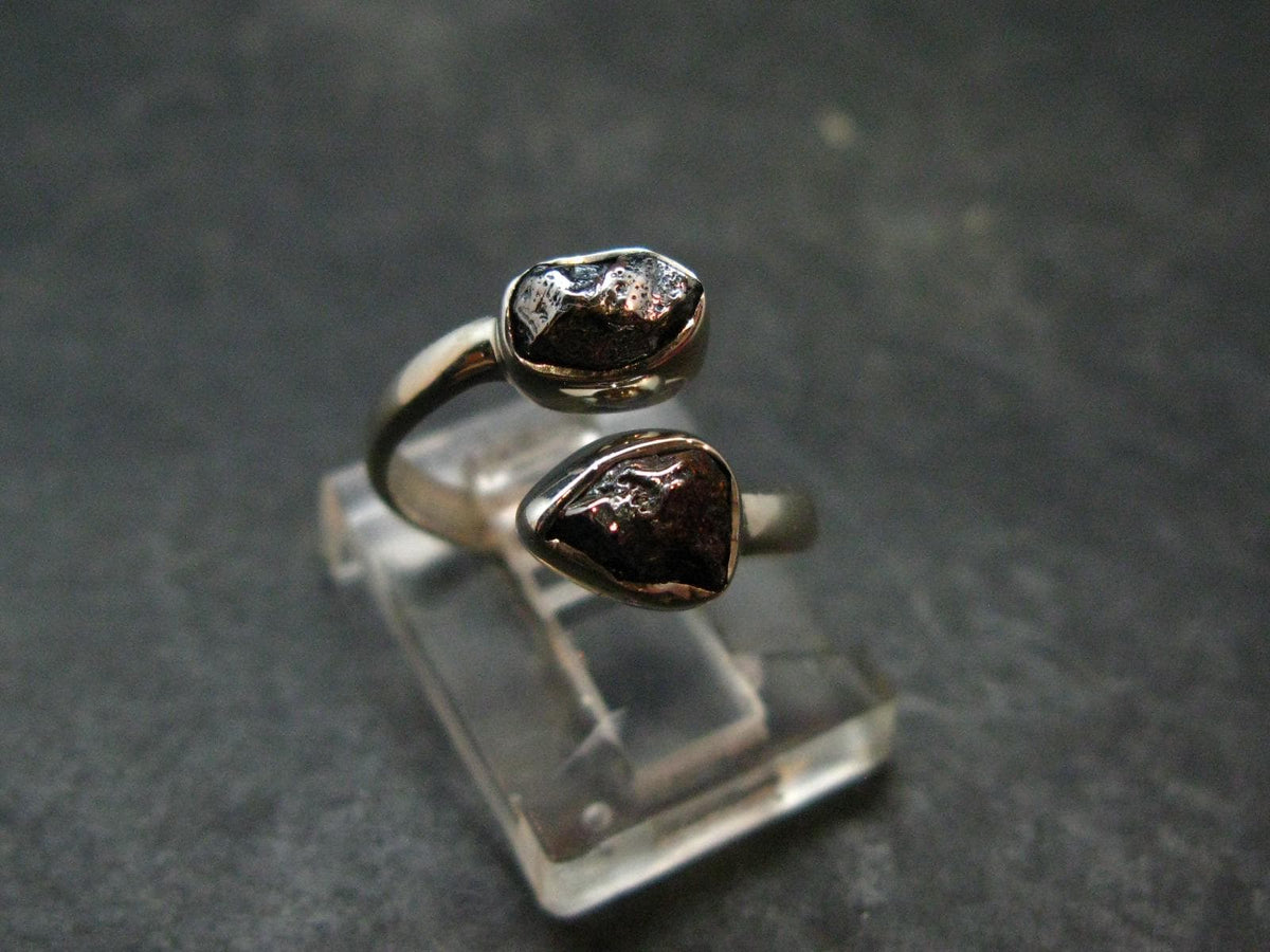 Large Meteorite Campo Del Cielo Sterling Silver Ring From Argentina - 2.36 Grams - Size 5