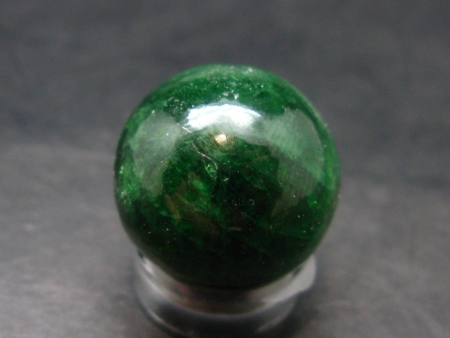 Gem Tsavorite Garnet Sphere Ball From Tanzania - 13.29 Grams - 0.8"