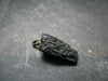 Tibetan Black Tektite Silver Pendant From Tibet - 1.1" - 2.33 Grams