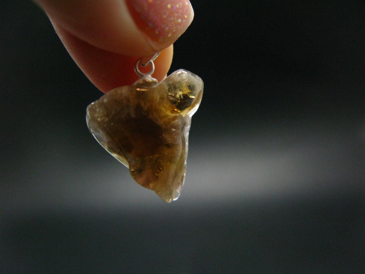 Cacoxenite Super 7 Silver Pendant From Brazil - 1.1" - 3.45 Grams