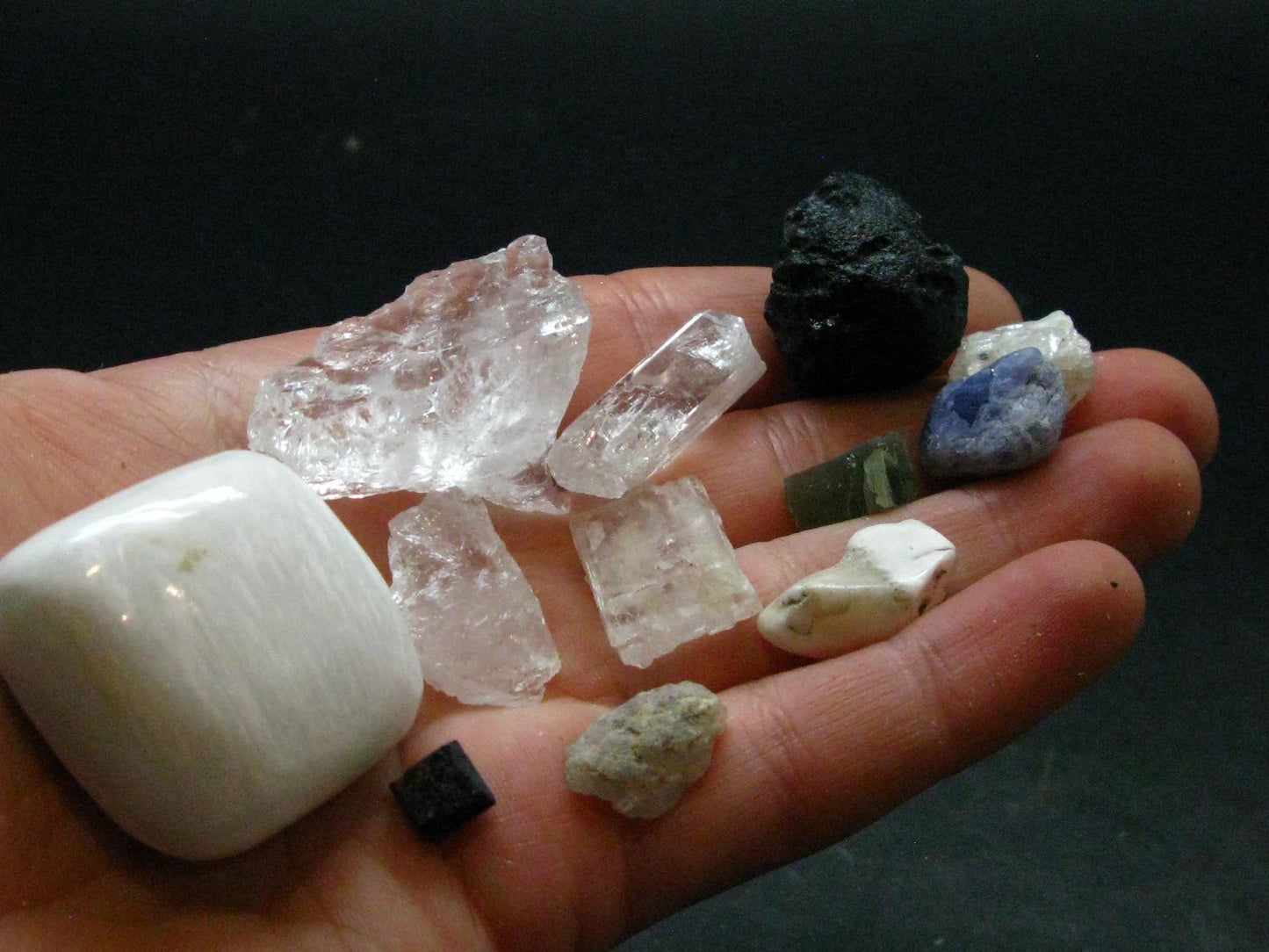 Synergy 12 Set Phenakite Moldavite Natrolite Petalite Danburite Tektite Scolecite Herderite Tanzanite Brookite 60.55 Gr