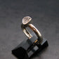 Gray Herderite Silver Ring from Africa - Size 6 - 1.63 Grams