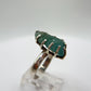Grandidierite Ring Raw Blue Green Gemstone Silver Ring Natural Crystal Statement Jewelry Gift
