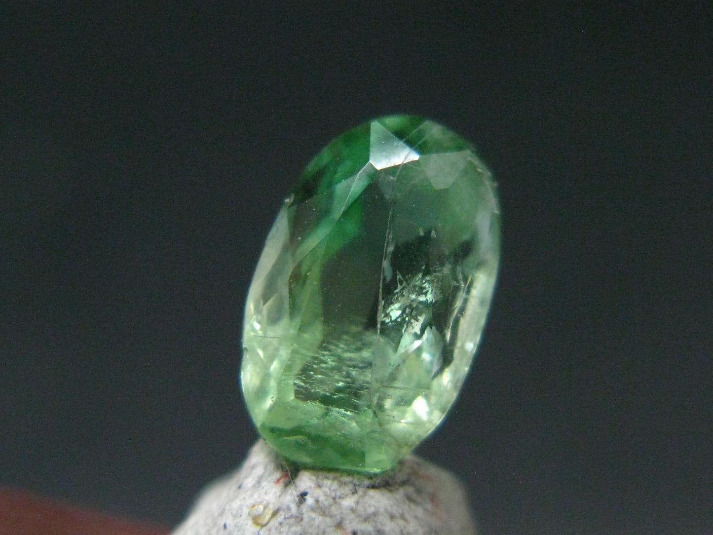Gem Green Hiddenite Spodumene Facetted Cut Stone From Brazil - 1.28 Carats