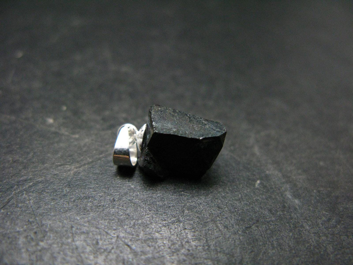 Magnetite Crystal Silver Pendant From Bolivia - 0.7" - 1.66 Grams