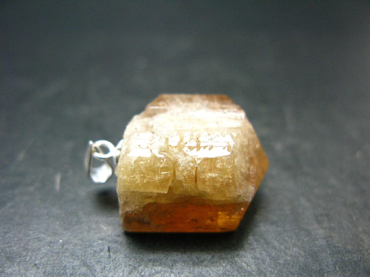 Imperial Topaz Crystal Pendant From Brazil - 1.0" - 6.72 Grams