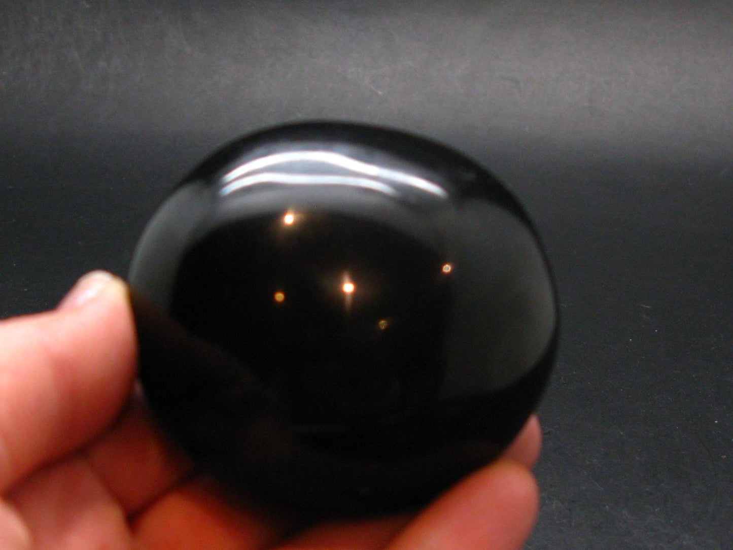 Black Obsidian Polished Stone From Mexico - 2.2"