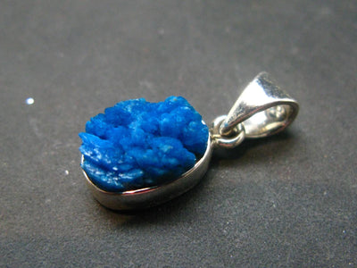 Cavansite Crystal Silver Pendant From India - 1.0" - 2.28 Grams