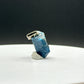 Raw Blue Apatite Sterling Silver Pendant | Natural Crystal Charm