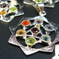 Set of Five 7 Chakra Balancing Natural Multicolor Gems Mandala Pendant
