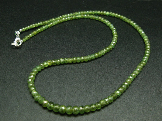 Gem Demantoid Green Garnet Necklace Beads - 18"