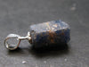 Blue Sapphire Corundum Crystal Silver Pendant From Sri Lanka - 0.7" - 1.7 Grams