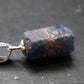 Blue Sapphire Corundum Crystal Silver Pendant From Sri Lanka - 0.7" - 1.7 Grams