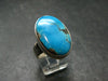 Genuine Turquoise Sterling Silver Ring - 11.53 Grams - Size 9
