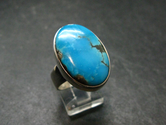 Genuine Turquoise Sterling Silver Ring - 11.53 Grams - Size 9